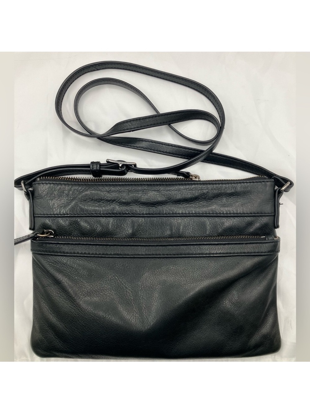 MARGOT Black Leather Crossbody